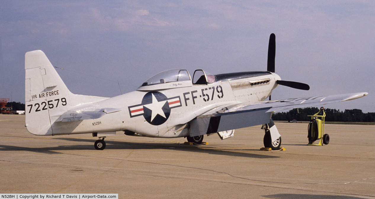 N52BH, North American F-51D Mustang C/N 67-22579, At Seymoure Johnson AFB Airshow in 1993