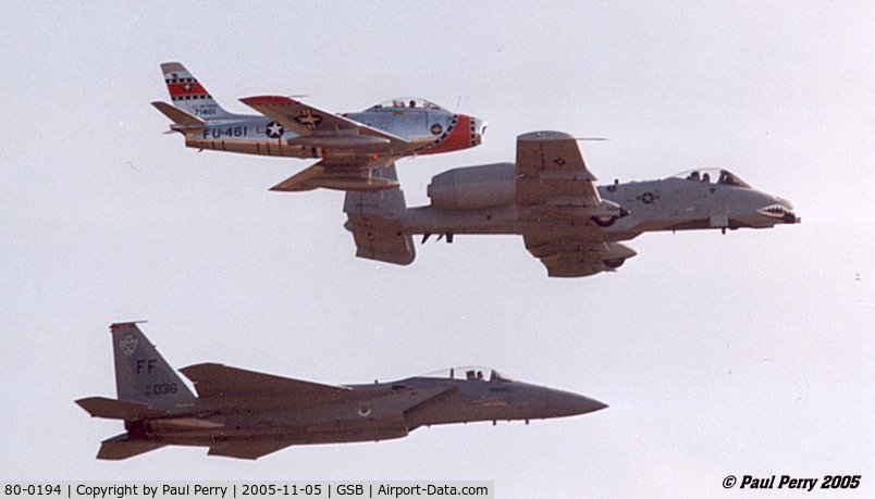 80-0194, 1980 Fairchild Republic A-10C Thunderbolt II C/N A10-0544, There's a sight!  The Warthog in the lead!!