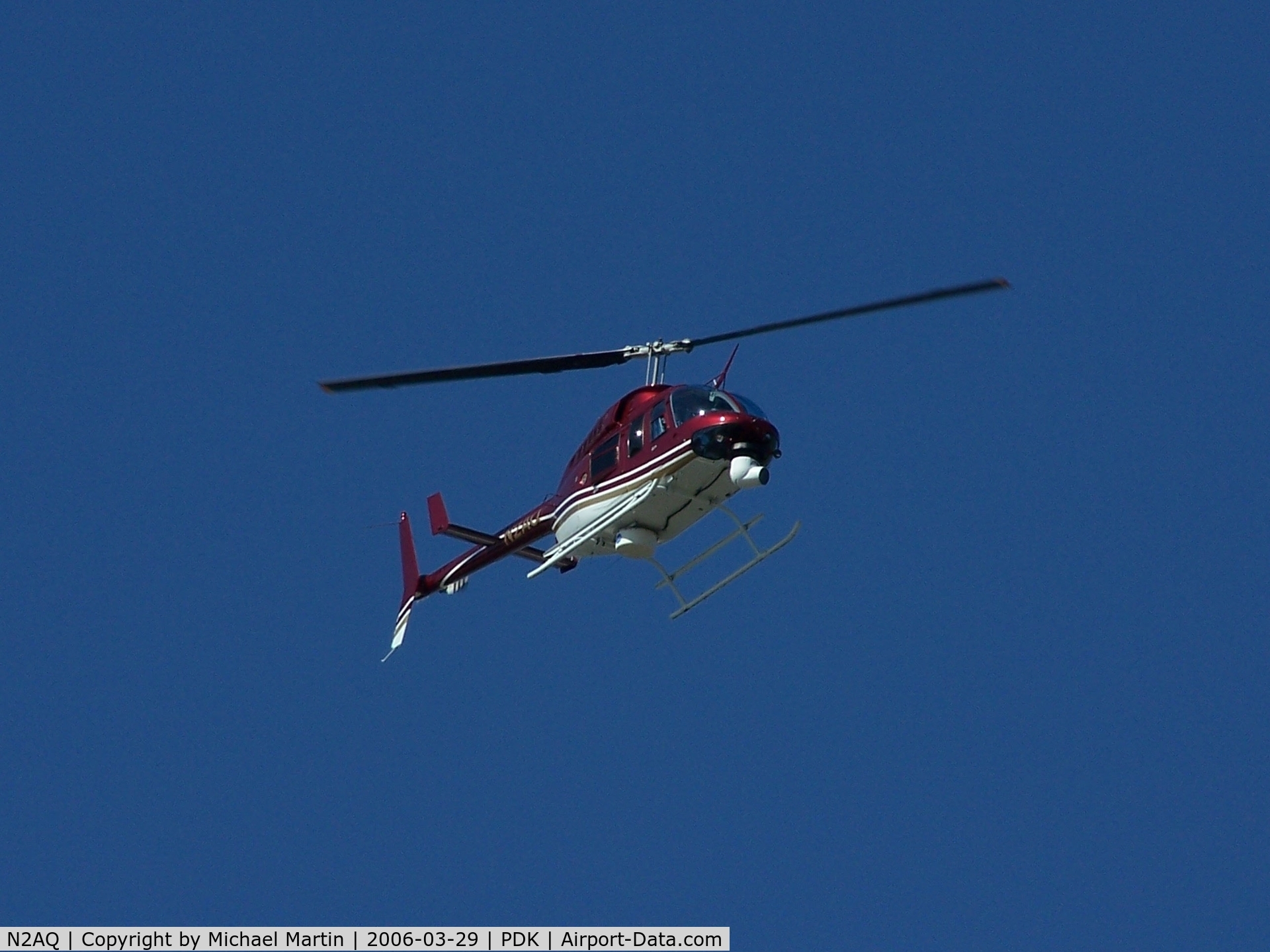N2AQ, 1994 Bell 206L-4 LongRanger IV LongRanger C/N 52099, Over flying PDK with new paint scheme