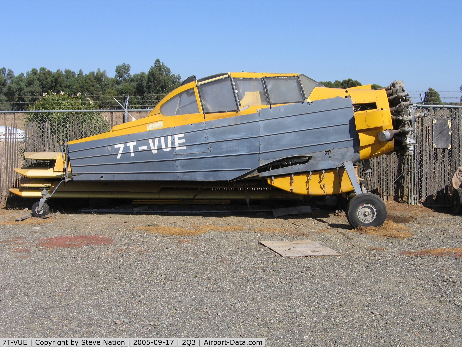 7T-VUE, 1979 Grumman-Schweizer G-164B C/N 531B, fuselage of ex-Algerian two seat Grumman G-164B Ag-Cat (became N50638) at Yolo County Airport, Davis, CA