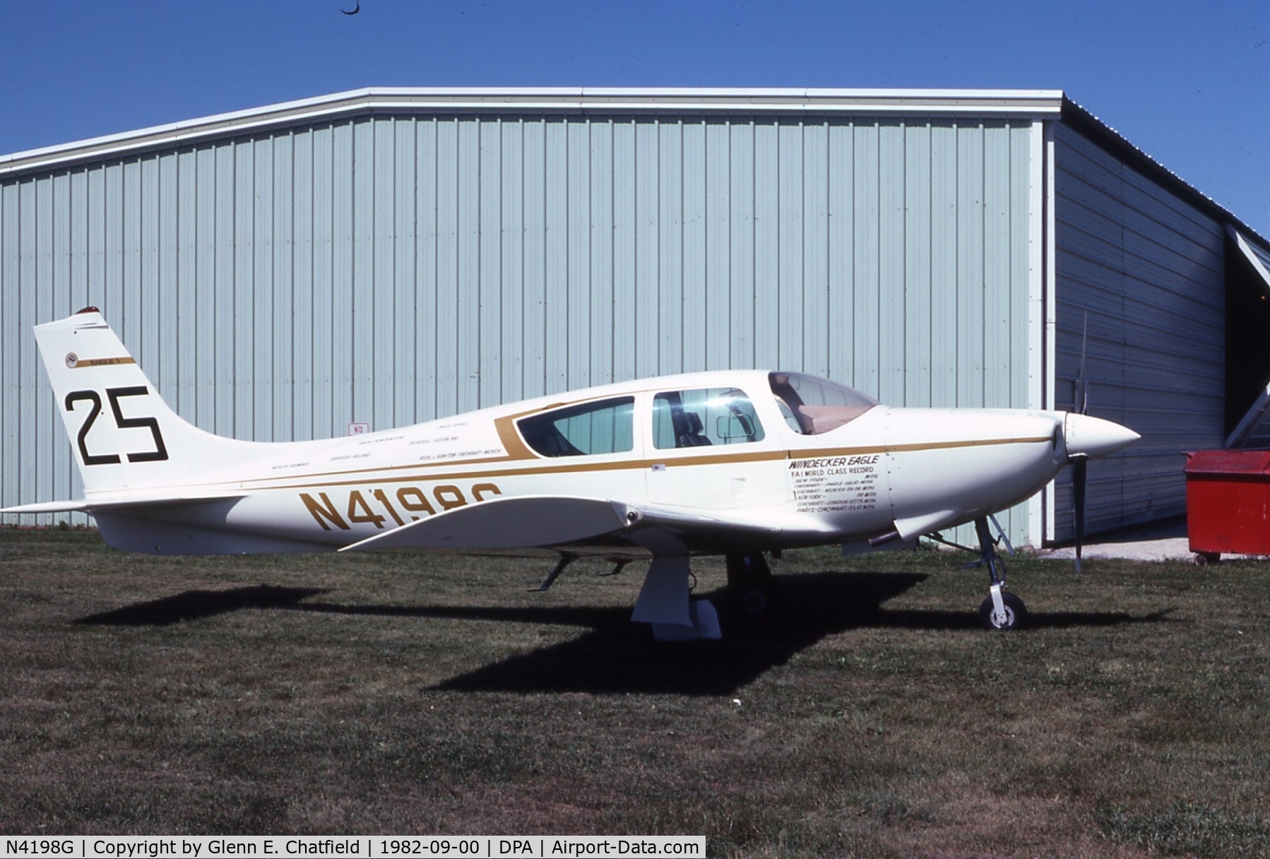 N4198G, 1970 Windecker AC-7 C/N 007, Visiting DuPage Airport when photographed