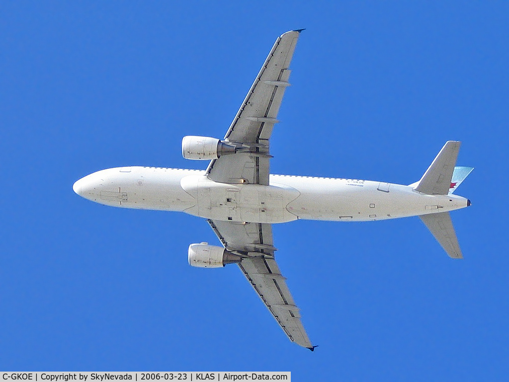 C-GKOE, 2002 Airbus A320-214 C/N 1874, Air Canada headed north I imagine