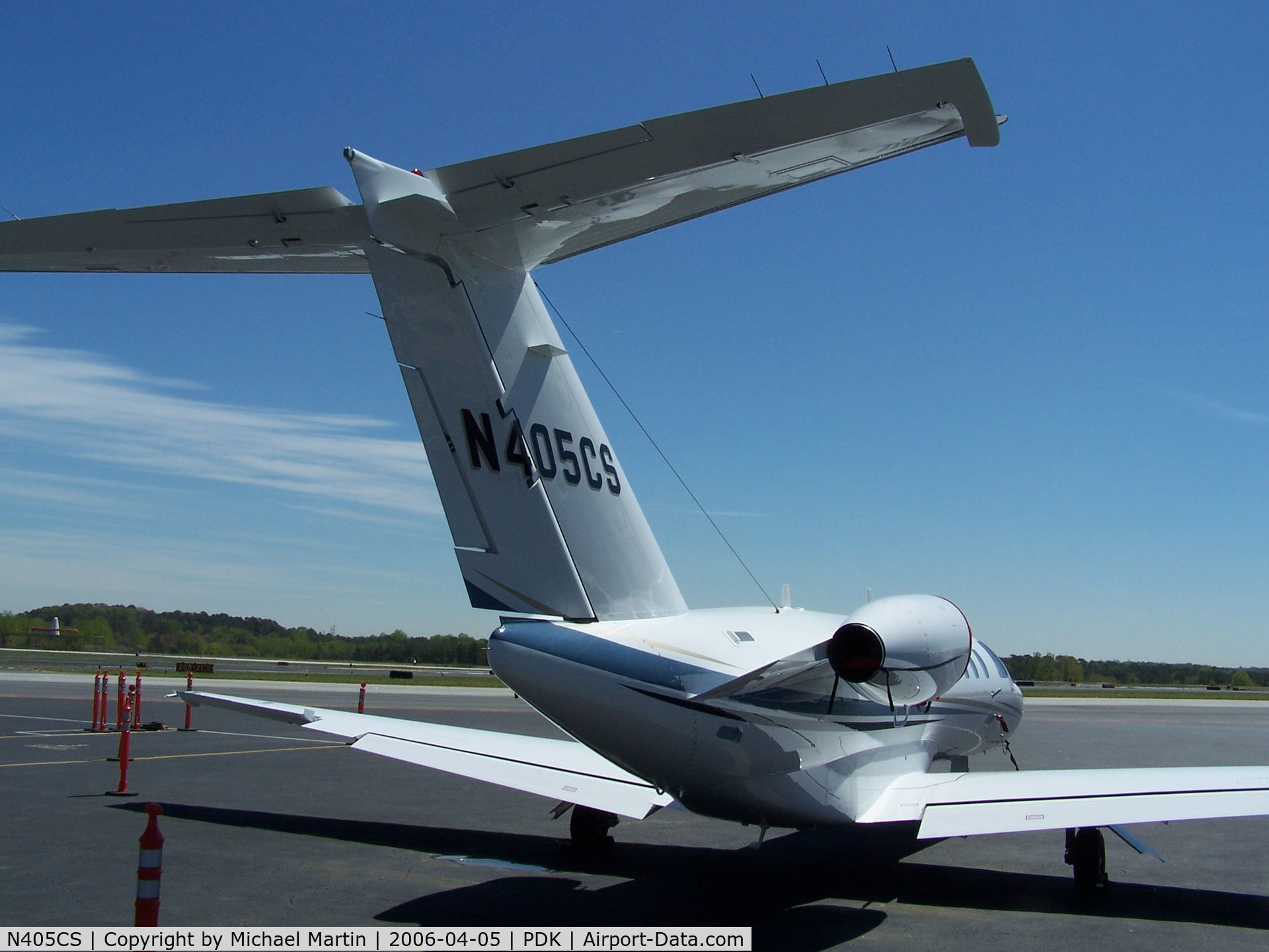 N405CS, 2005 Cessna 525B CitationJet CJ3 C/N 525B0036, Tied down @ Mercury Air Center