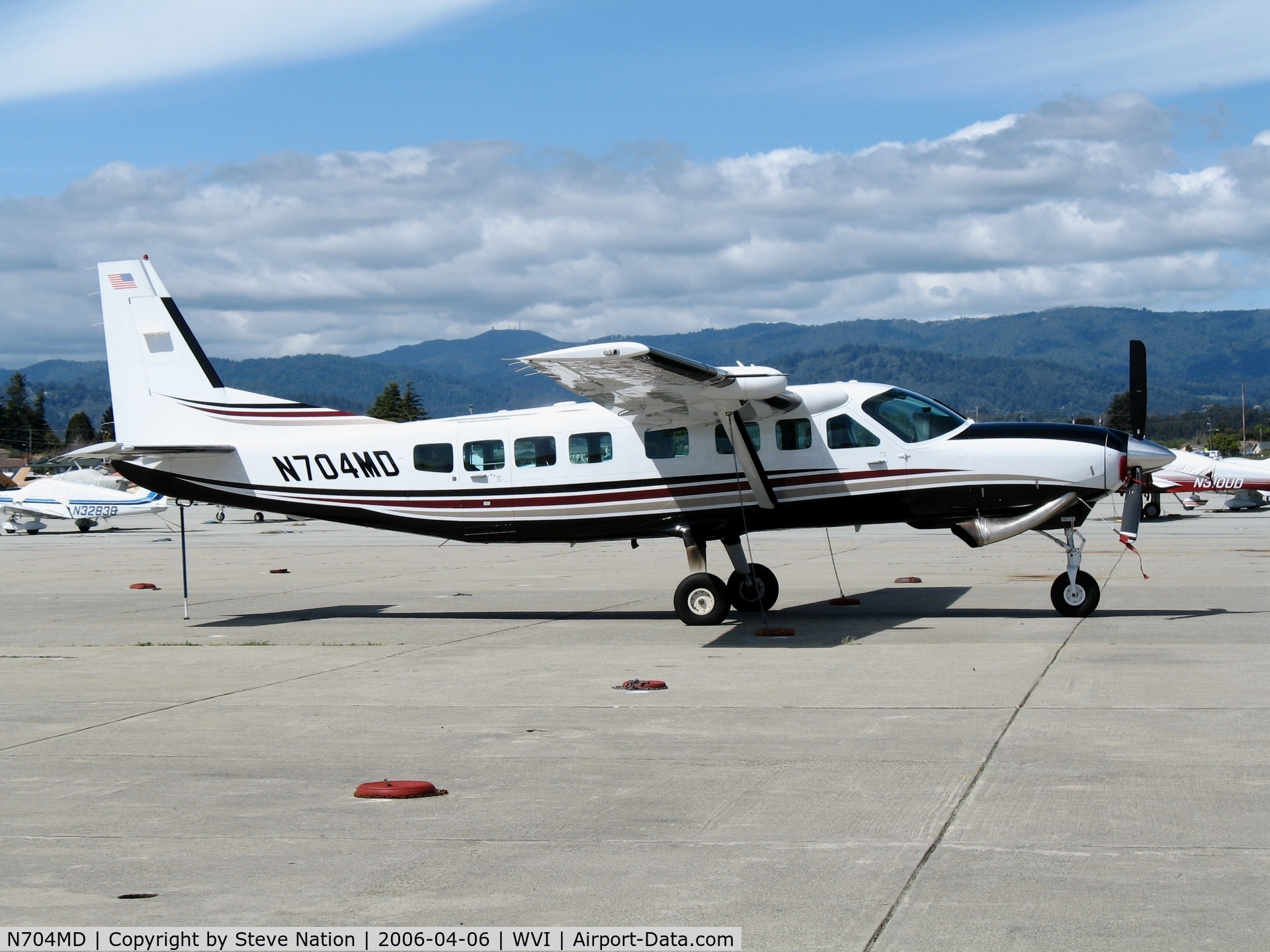 N704MD, 2004 Cessna 208B C/N 208B1076, AVN Air 2004 Cessna 208B in late afternoon sun @ Watsonville Municipal Airport, CA