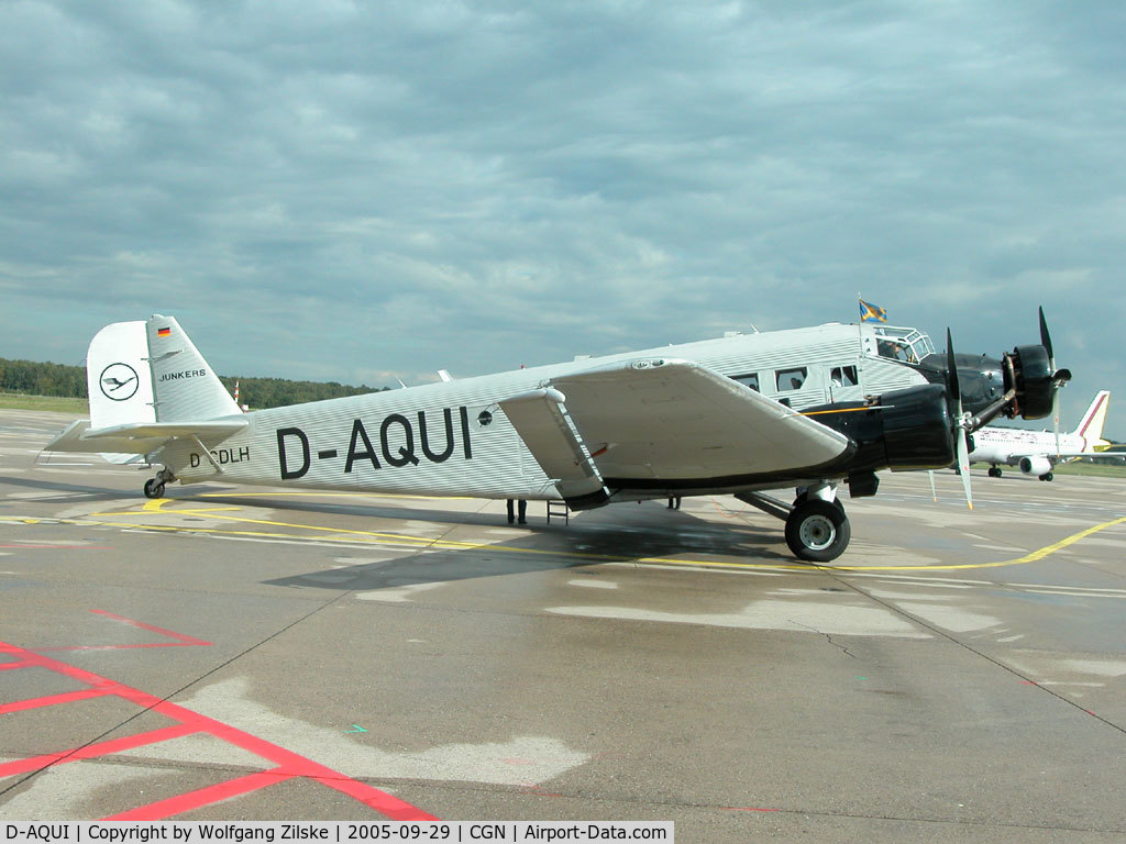 D-AQUI, Junkers (CASA) 352L (Ju-52) C/N 100, Visitor at CGN