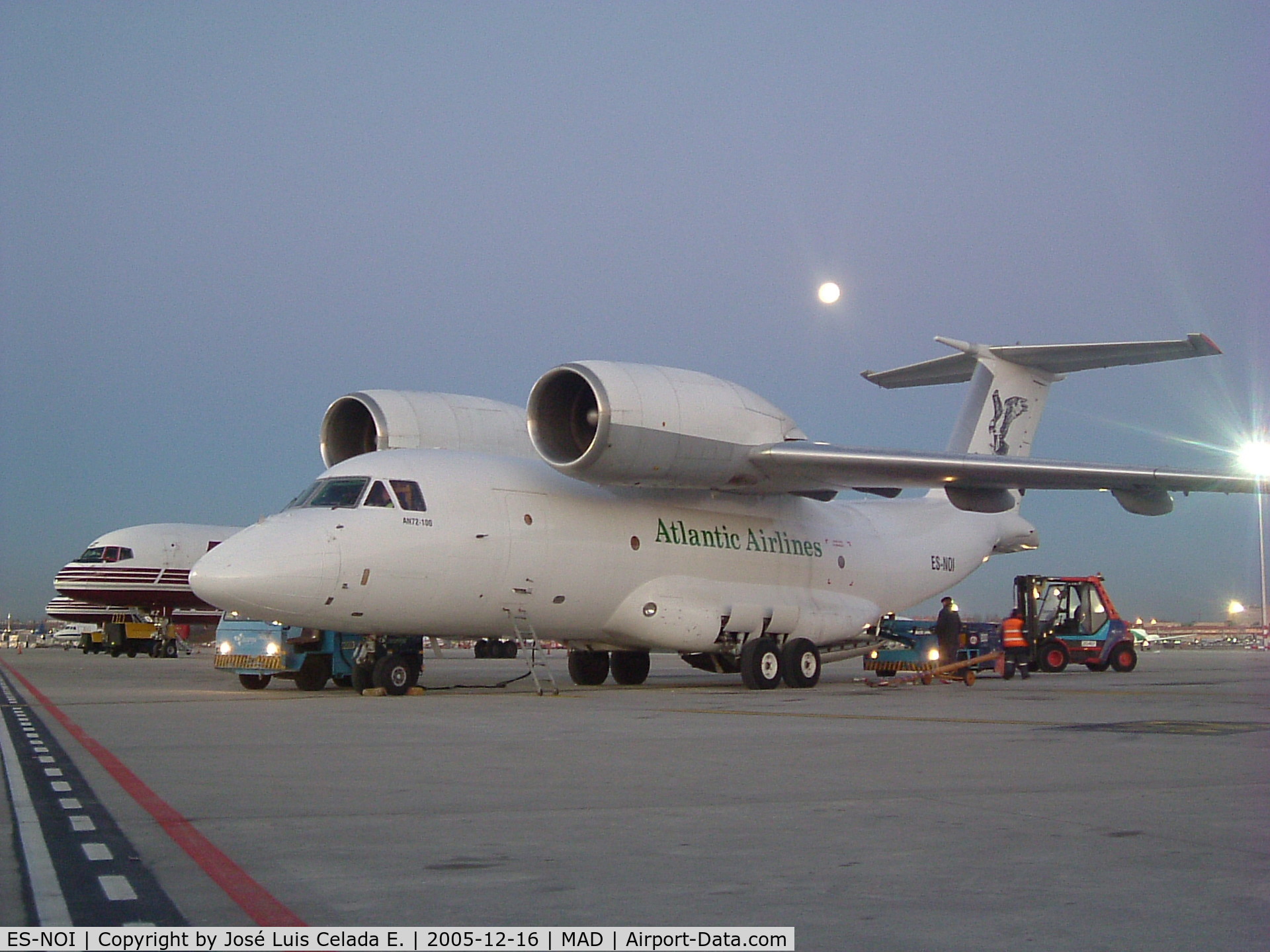 ES-NOI, 1992 Antonov An-72-100 C/N 36572098914, Atlantic Airlines freighter. Estonian registered.