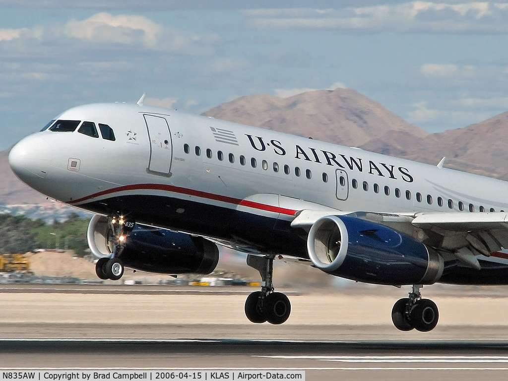 N835AW, 2005 Airbus A319-132 C/N 2458, US Airways /  Airbus A319-132