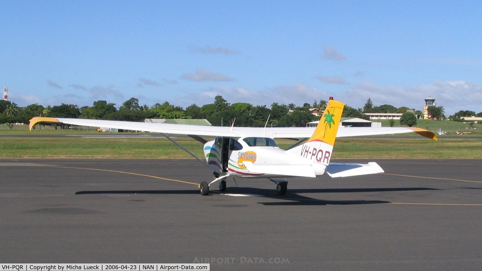 VH-PQR, 1965 Cessna 182H Skylane C/N 18256462, At Nadi, Fiji