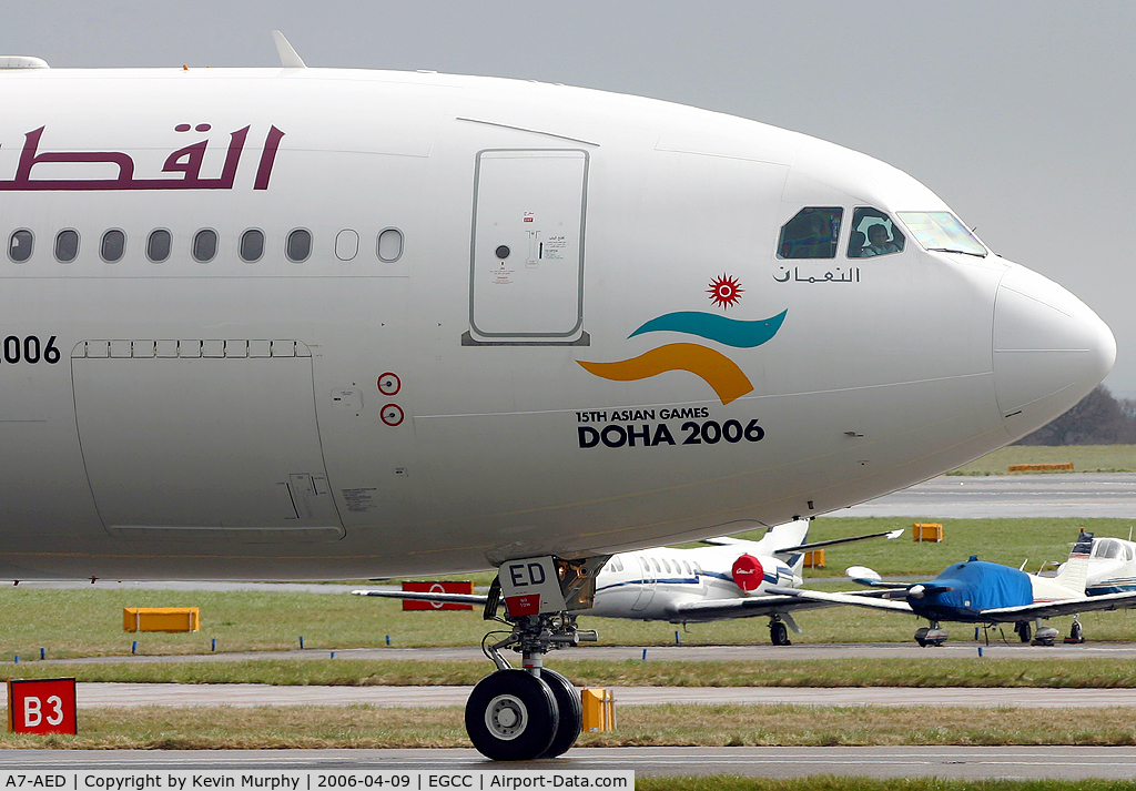 A7-AED, 2005 Airbus A330-302 C/N 680, Nose shot of one of Qatars latest A.330's