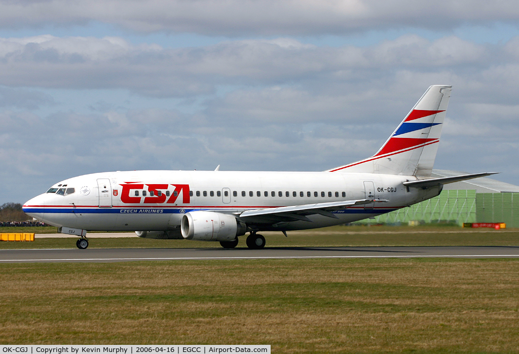 OK-CGJ, 1997 Boeing 737-500 C/N 28470, Czech 737 dashing down 24L.