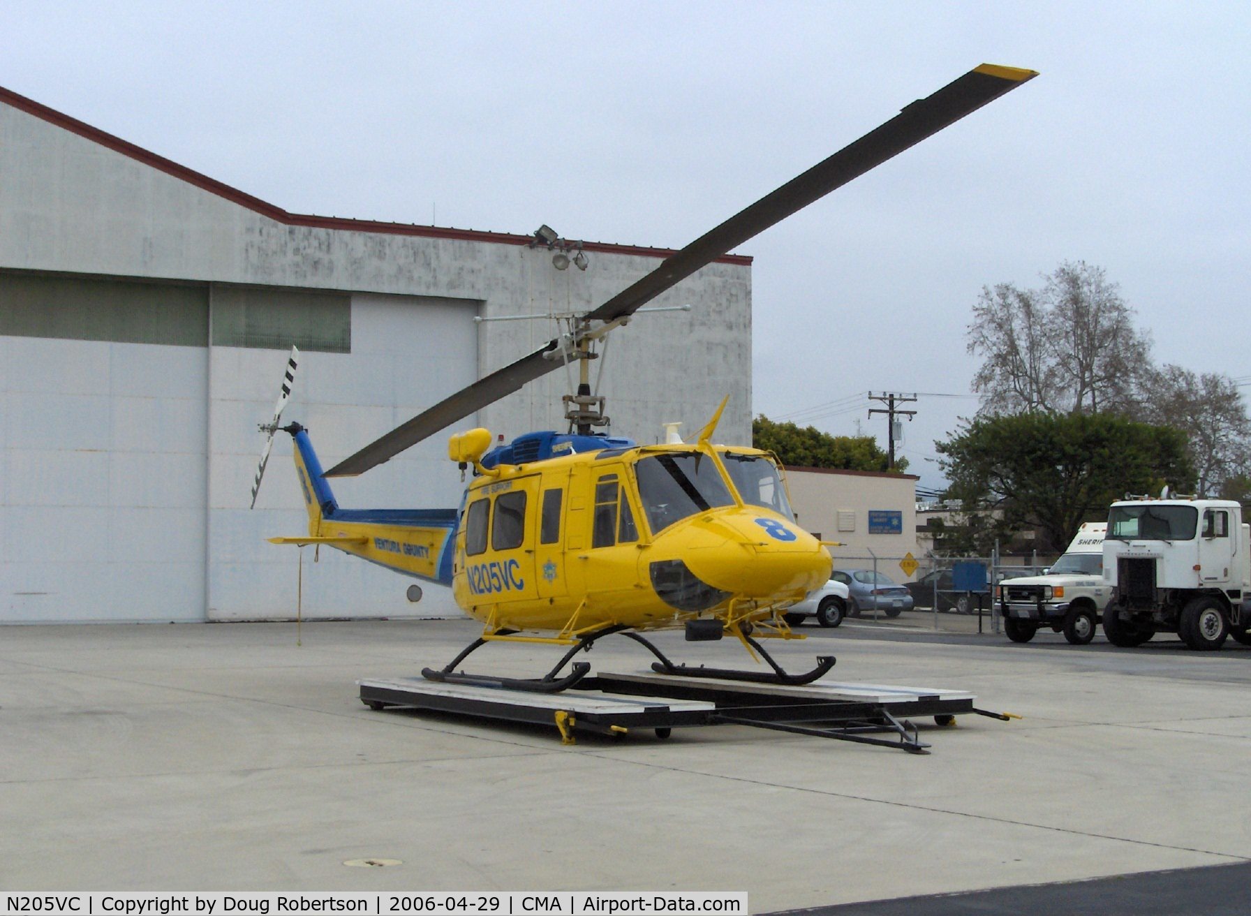N205VC, 1969 Bell 205A-1 C/N 30066, 1969 Bell 205A-1, one 1,400 shp Avco Lycoming T5313A Turboshaft derated to 1,250 shp for takeoff, Ventura County Sheriff's Dept. #8