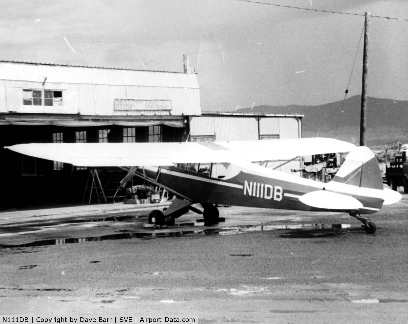 N111DB, 1953 Piper PA-18-135 Super Cub C/N 18-3682, N111DB at Susanville California about 1971