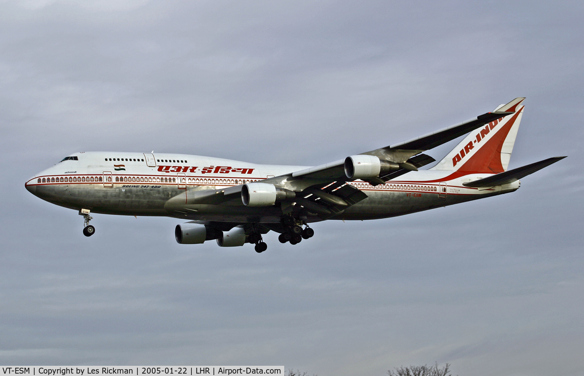 VT-ESM, 1993 Boeing 747-437 C/N 27078, Boeing 747 437