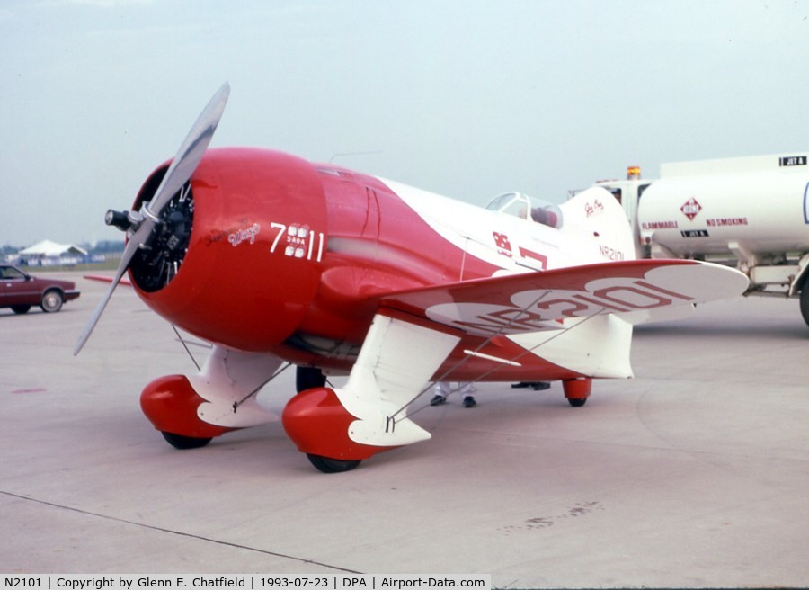 N2101, 1933 Granville Brothers Gee Bee Sportster E C/N R-2, In town for an air show