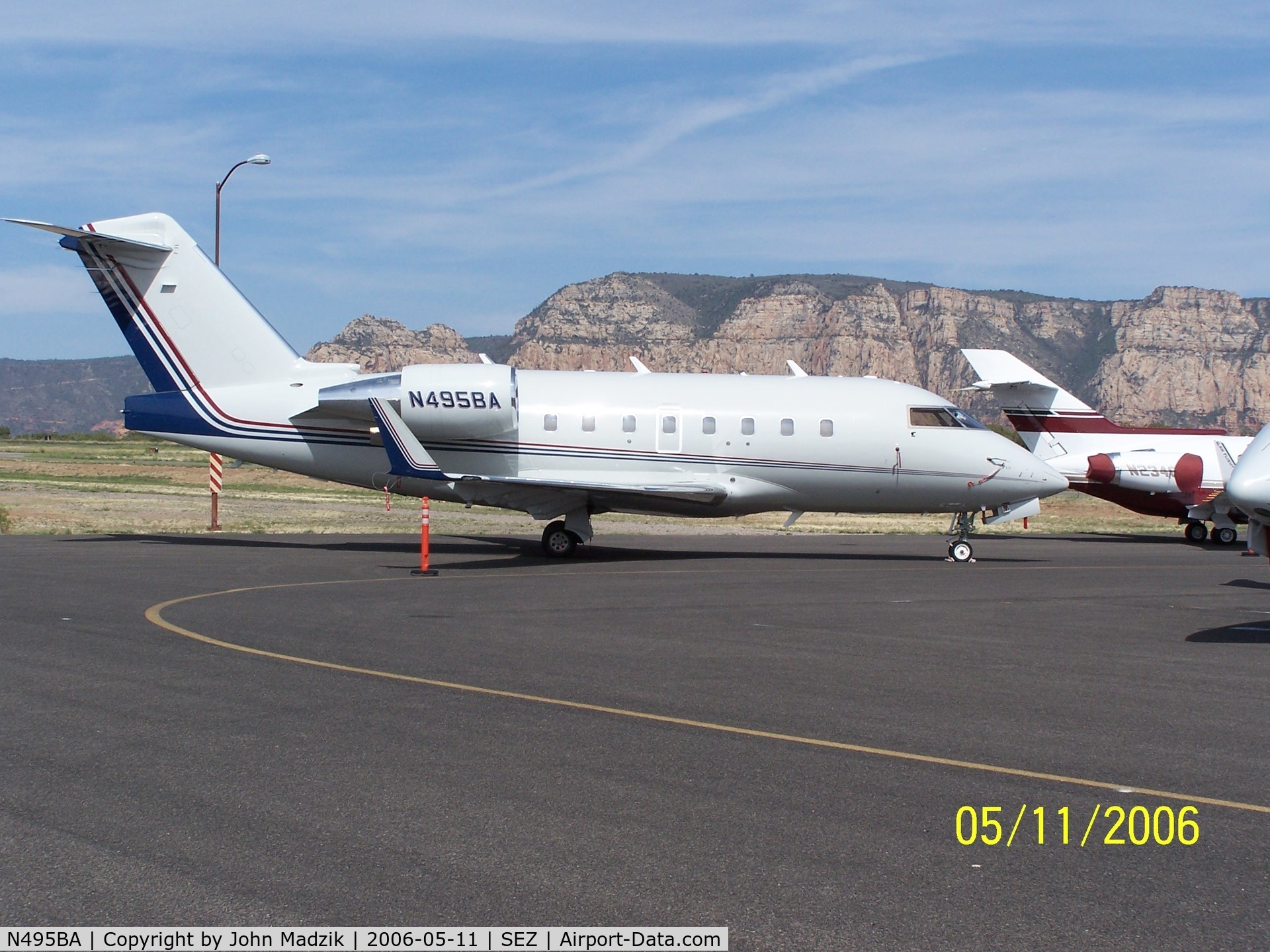 N495BA, 2001 Bombardier Challenger 604 (CL-600-2B16) C/N 5495, Sedona Airport