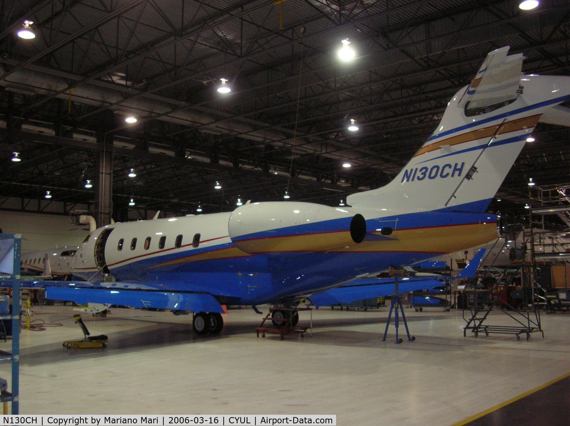 N130CH, 2006 Bombardier Challenger 300 (BD-100-1A10) C/N 20088, Undergoing completion at Bombardier Montreal