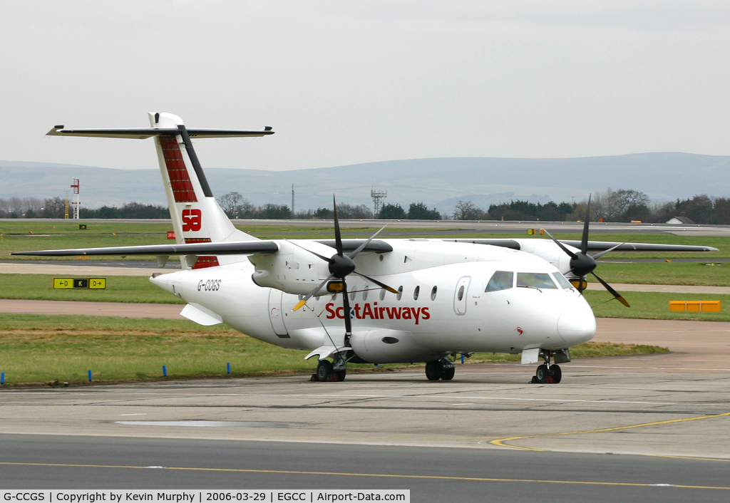 G-CCGS, 1998 Dornier 328-100 C/N 3101, Scottish prop paked up at Manchester.
