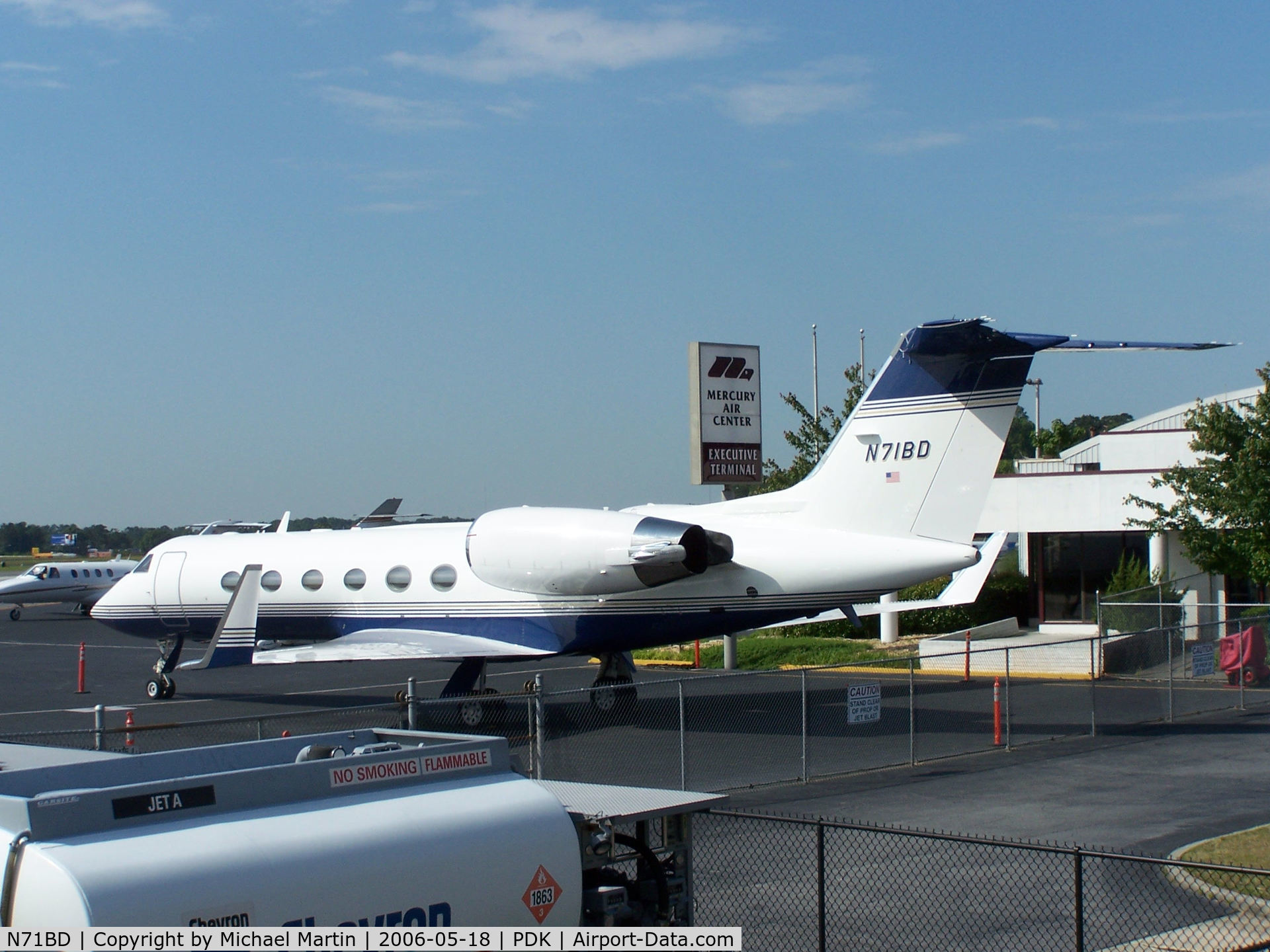 N71BD, 2000 Gulfstream Aerospace G-IV-SP C/N 1415, Tied Down @ Mercury Air Center with other A/C