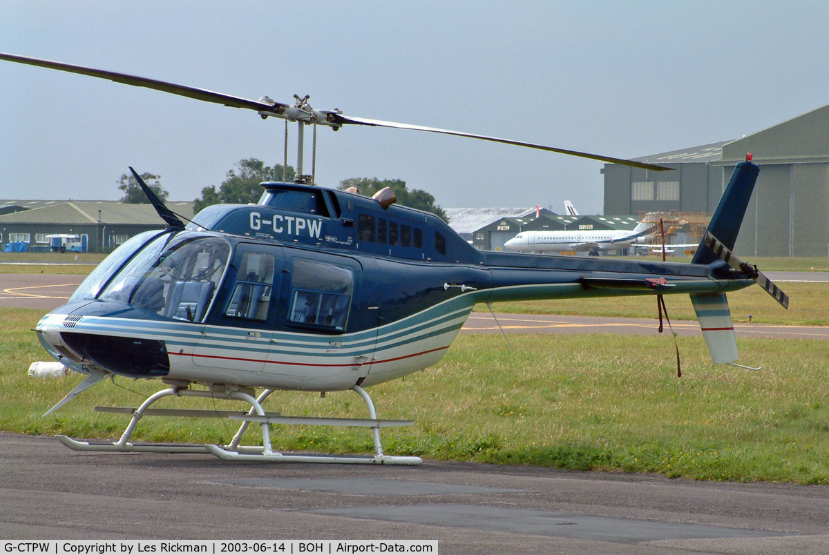 G-CTPW, 1995 Bell 206B JetRanger III C/N 4374, Bell 206B Jetranger 3