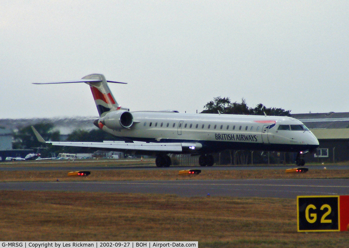 G-MRSG, 2002 Bombardier CRJ-701ER (CL-600-2C10) Regional Jet C/N 10052, Canadair CL.600-2C10 RJ
