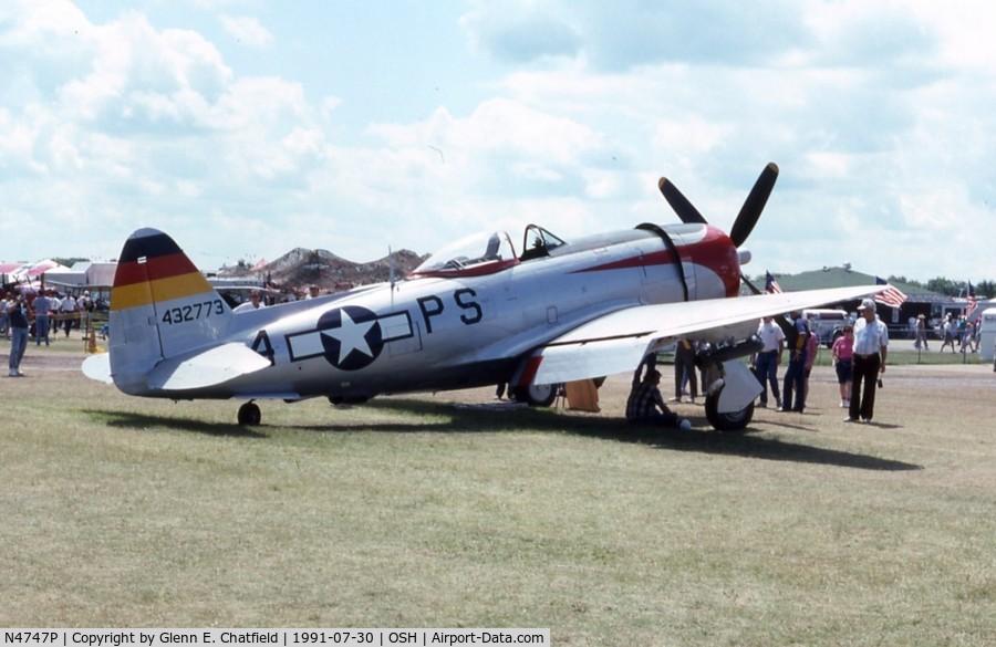 N4747P, 1945 Republic P-47D-40-RA Thunderbolt C/N 44-90368, At the EAA Fly In