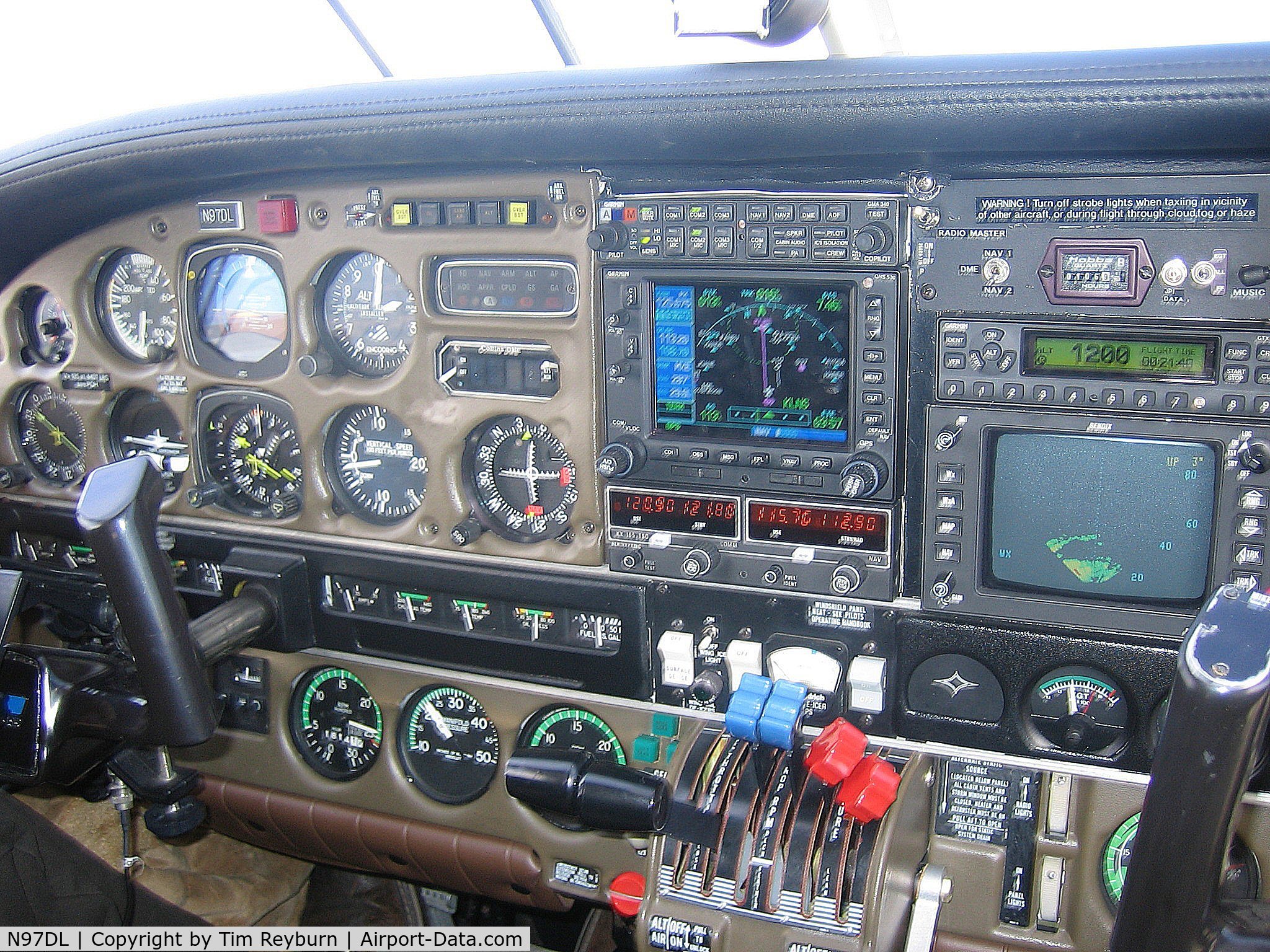 N97DL, 1980 Piper PA-34-200T Seneca II C/N 34-8070207, Pilot Panel