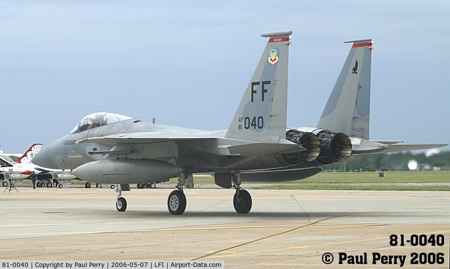 81-0040, 1981 McDonnell Douglas F-15C Eagle C/N 0787/C223, Thats a lot of thrust wrapped into a lot of airframe