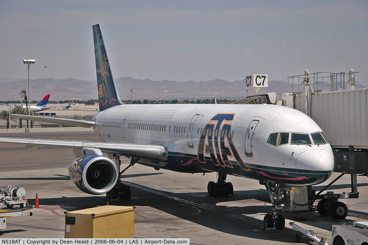 N518AT, 1996 Boeing 757-23N C/N 27974, Air Tran Airways (ATA) N518AT parked at Gate C7 at Las Vegas McCarran Int'l (KLAS).