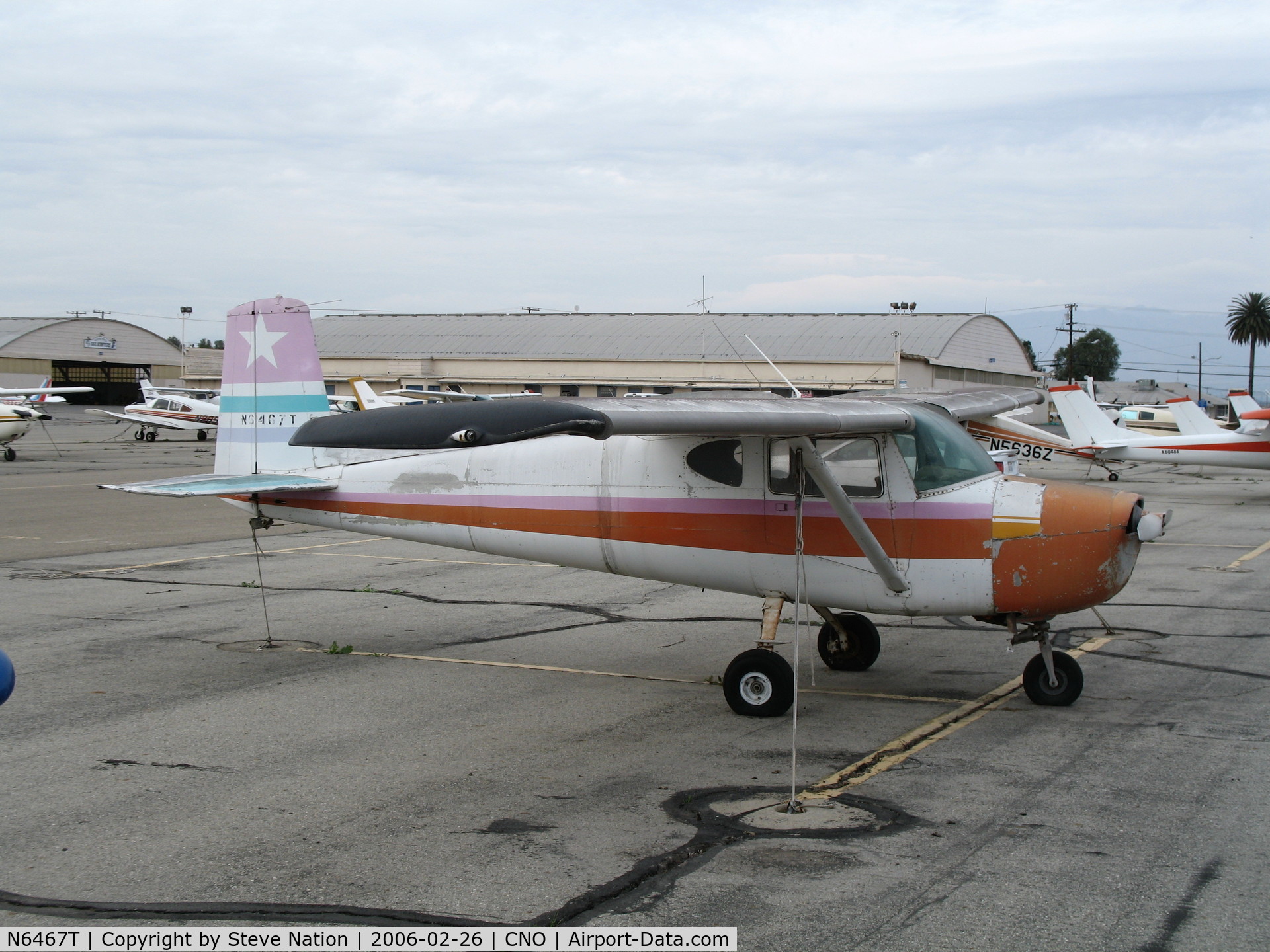 N6467T, 1960 Cessna 150 C/N 17867, Scruffy looking 1960 straight tail Cessna 150 @ Chino Municipal Airport, CA