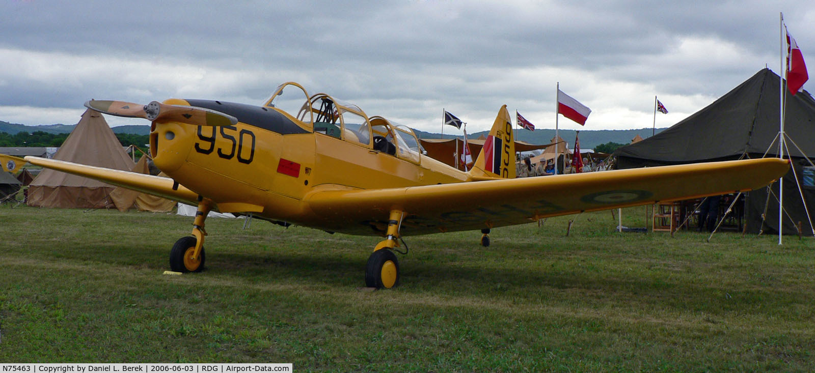 N75463, 1943 Fairchild M-62A-4 C/N T42-4299, Bright yellow Cornell awaits the call to duty!