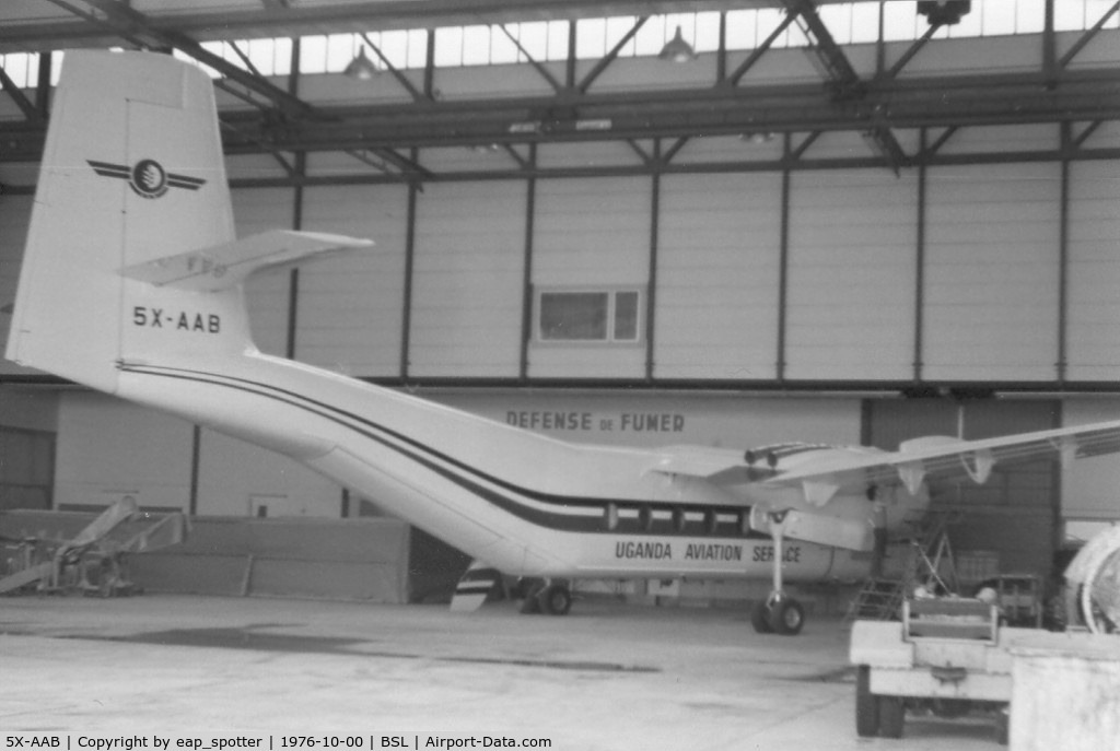 5X-AAB, 1965 De Havilland Canada DHC-4A Caribou C/N 222, fresh from paintshop Balair