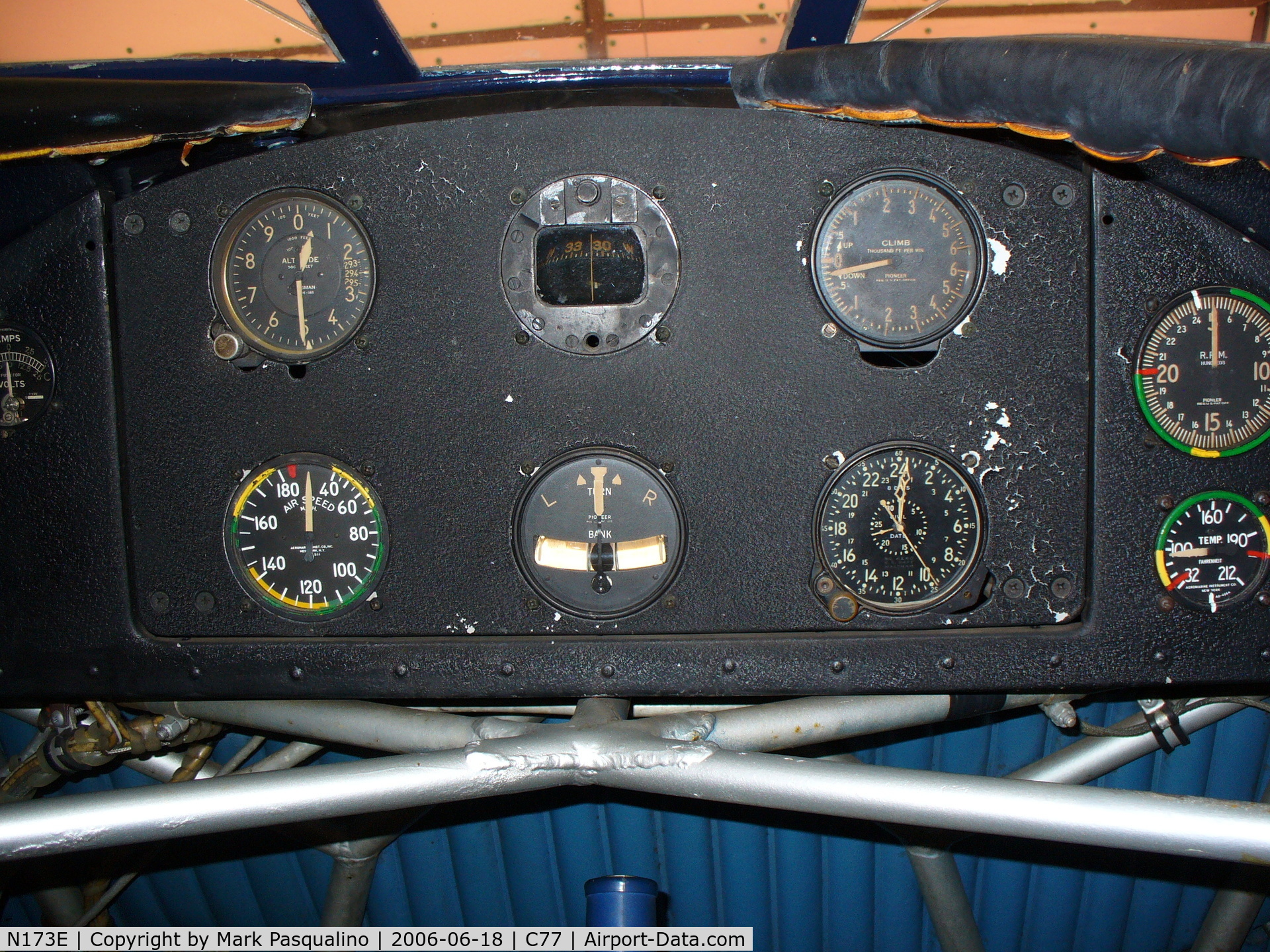 N173E, 1940 Waco UPF-7 C/N 5592, Waco UPF-7 forward cockpit