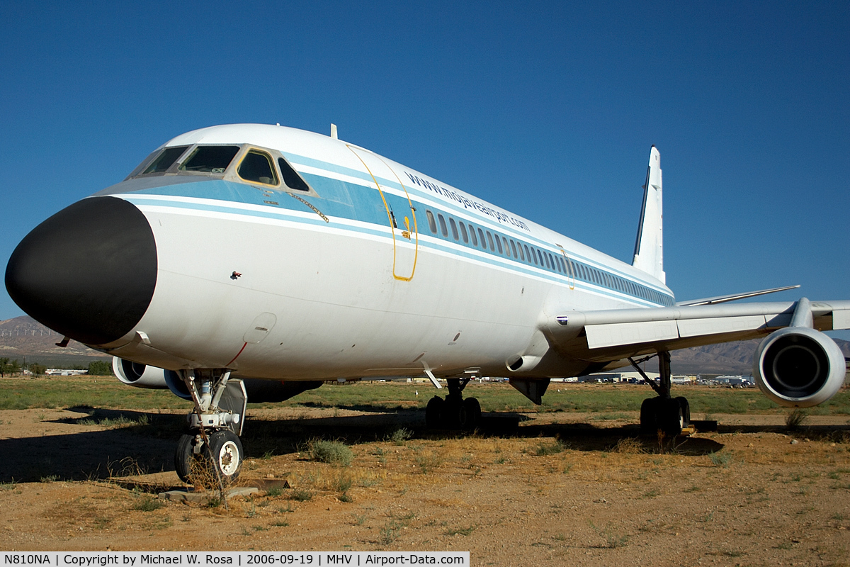N810NA, 1962 Convair CV-990-30A-5 Coronado C/N 30-10-29, This old bird sits at the entrance of Mojave Airport and welcomes you.
