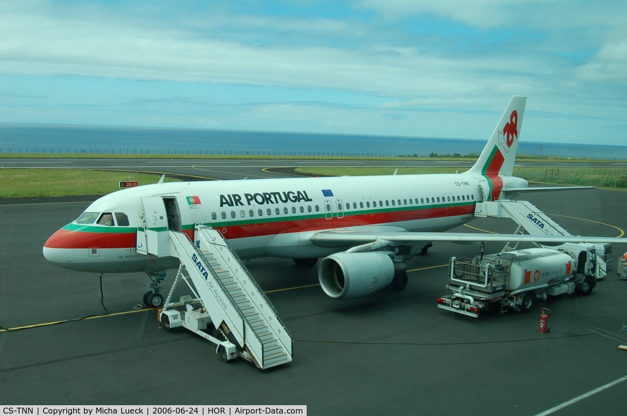 CS-TNN, 2002 Airbus A320-214 C/N 1816, In Horta on the Azores Island Faial
