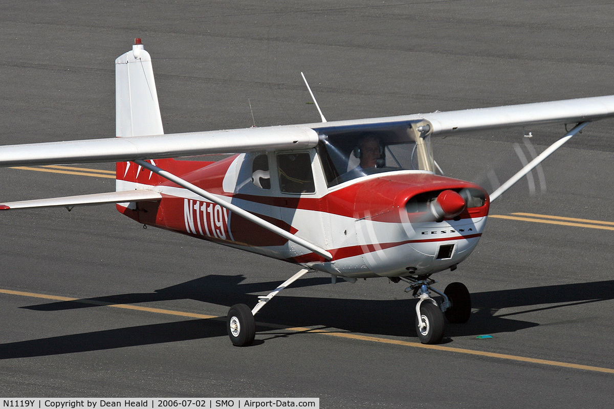 N1119Y, 1962 Cessna 150B C/N 15059519, 1962 Cessna 150B taxiing to RWY 21 at Santa Monica Municipal Airport (KSMO) - Santa Monica, California.