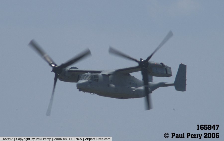 165947, Bell-Boeing MV-22B Osprey C/N D0048, Engines down, she makes a high-speed pass