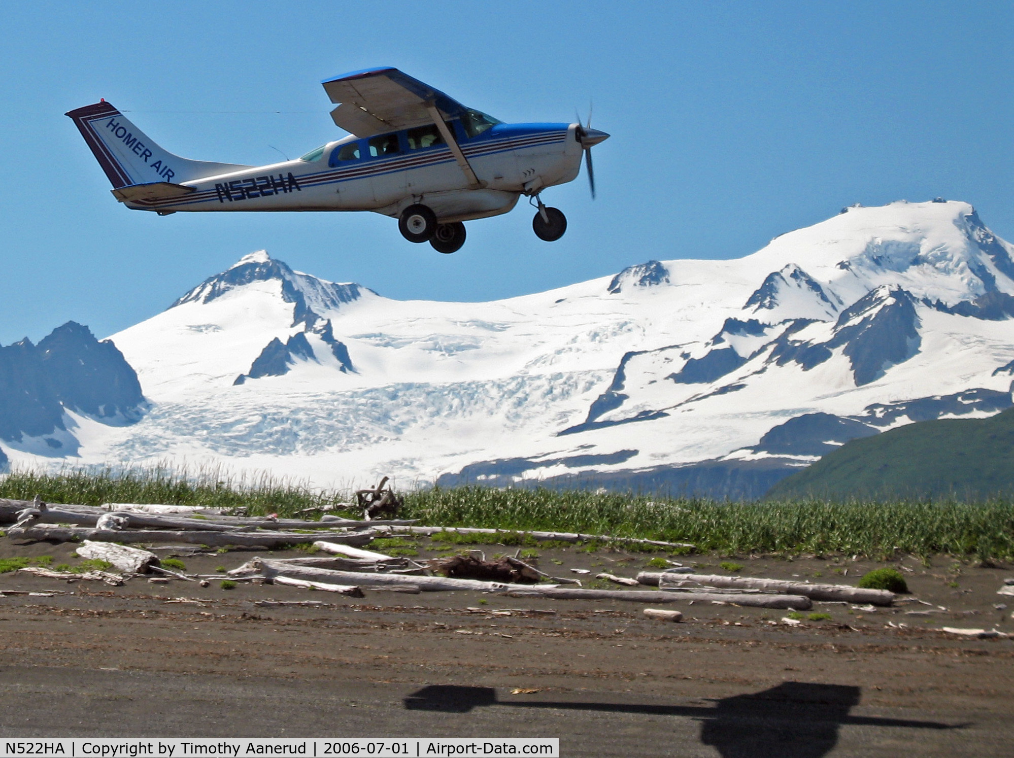 N522HA, 1966 Cessna U206B Super Skywagon C/N U206-0755, take off from the beach on Hallo Bay, Alaska; Katmai NP. Aircraft totaled in an accident March 2020.  See link for details.