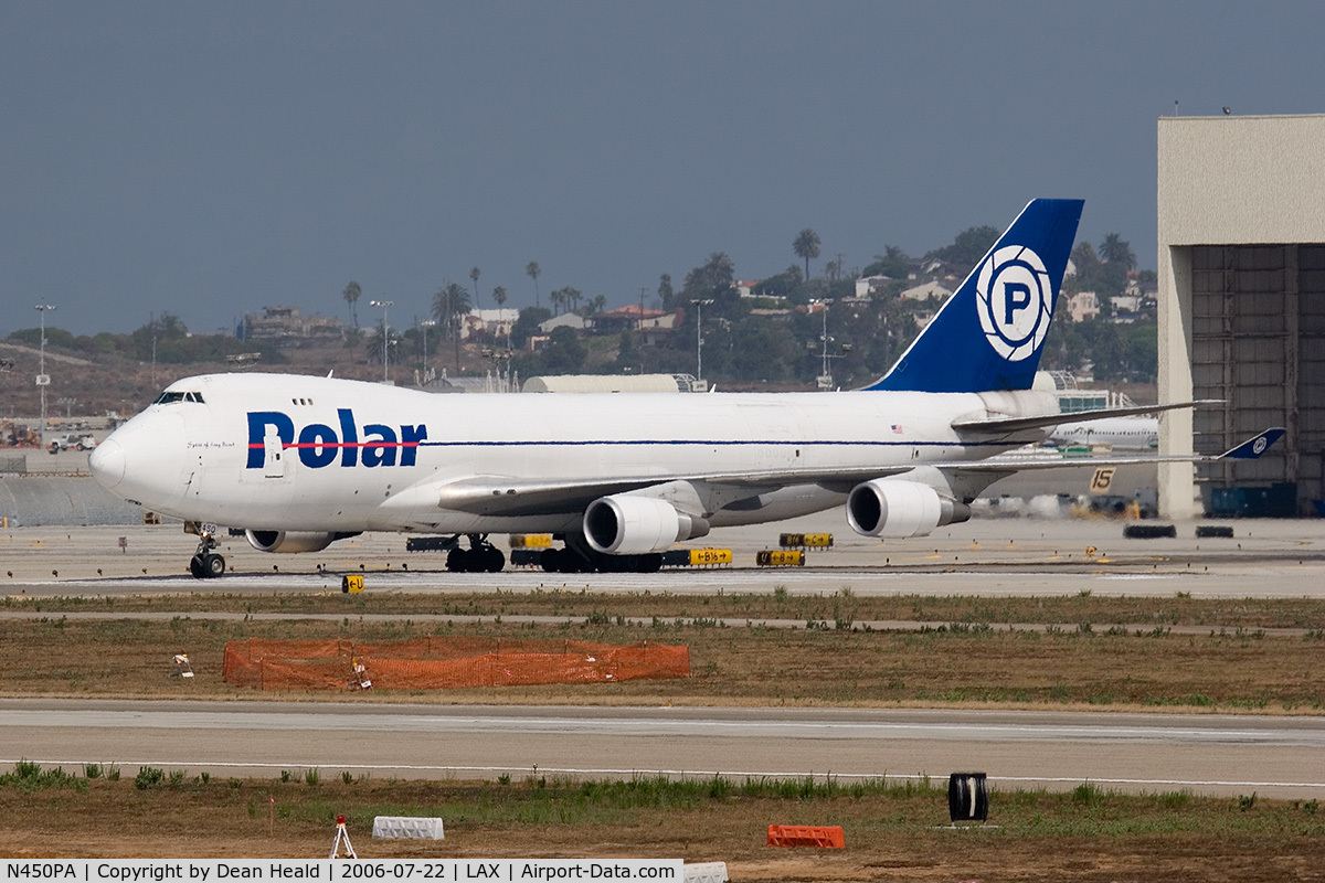 N450PA, 2000 Boeing 747-46NF C/N 30808, Polar Air Cargo N450PA taxiing after arriving on RWY 24R from Incheon Int'l (RKSI) - Seoul, Korea.