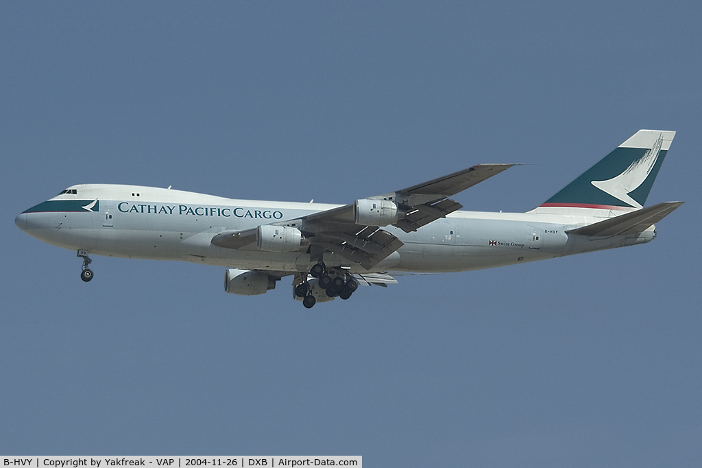 B-HVY, 1980 Boeing 747-236F/SCD C/N 22306, Cathay Pacific Boeing 747-200F