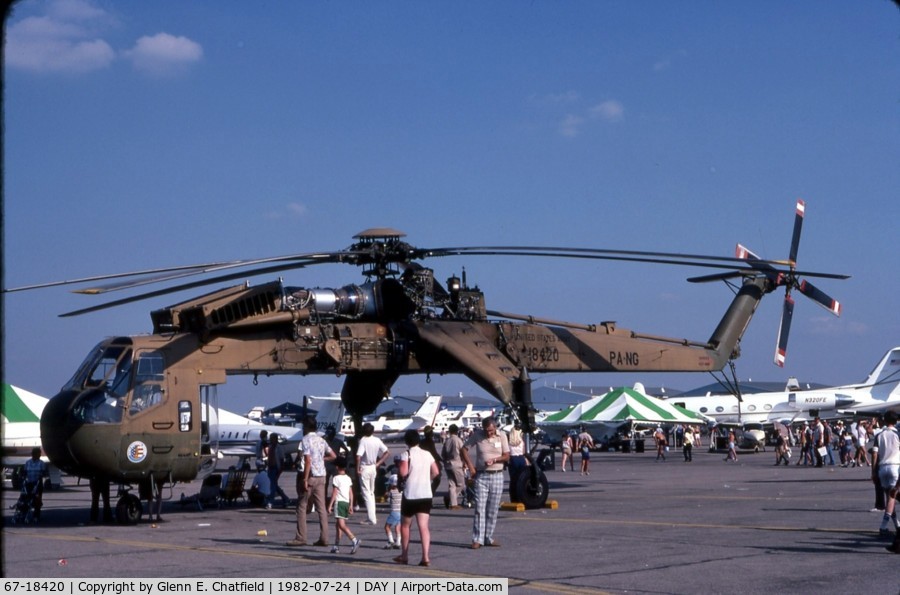 67-18420, Erickson S64E Skycrane C/N 64022, when active with Army as CH-54A 67-18420