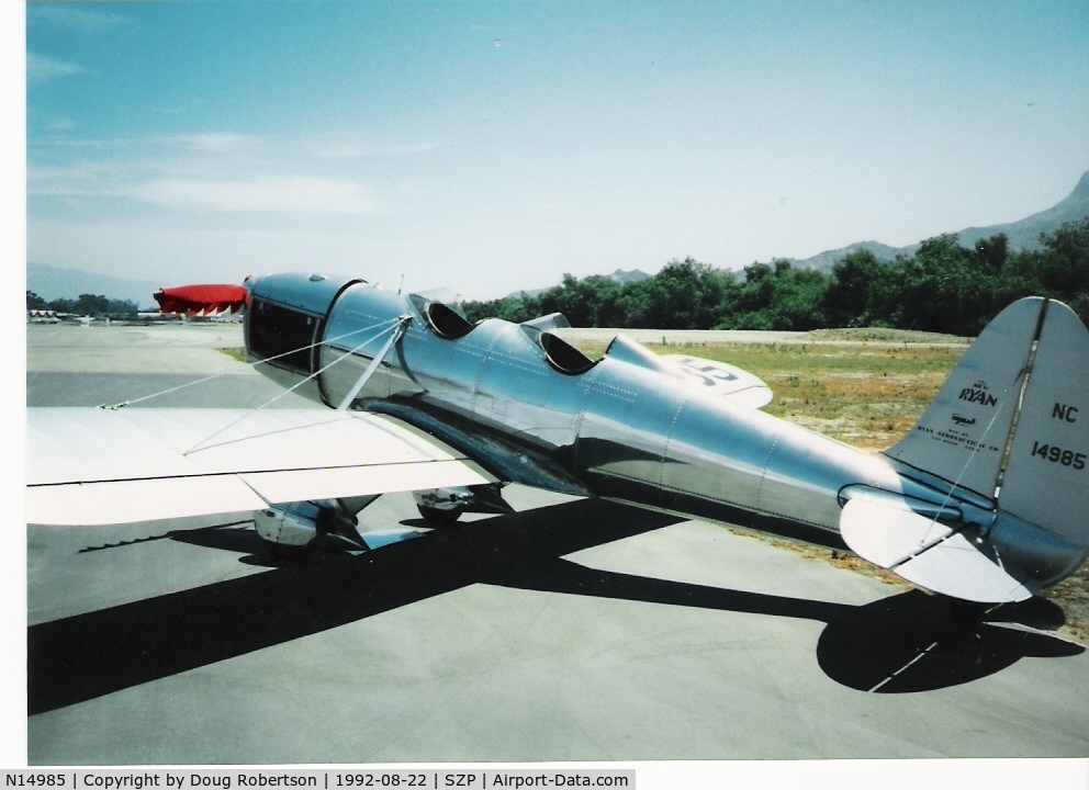 N14985, 1936 Ryan Aeronautical ST-A C/N 117, 1936 Ryan Aeronautical ST-A, Menasco Super Pirate D4B 125 Hp