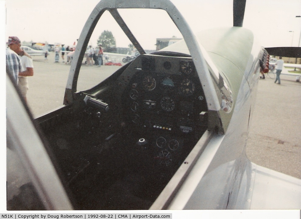 N51K, 1992 North American P-51D Mustang Replica C/N 001, 1992 Fighter Escort Wings Ltd P-51D, cockpit instrument panel