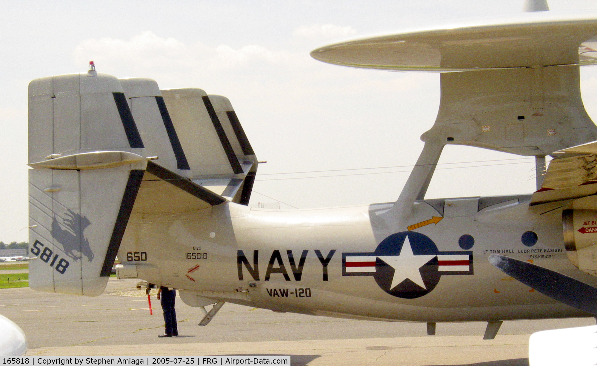 165818, 2000 Northrop Grumman E-2C Hawkeye C/N A189, Detail of the aft section of this awesome aircraft!