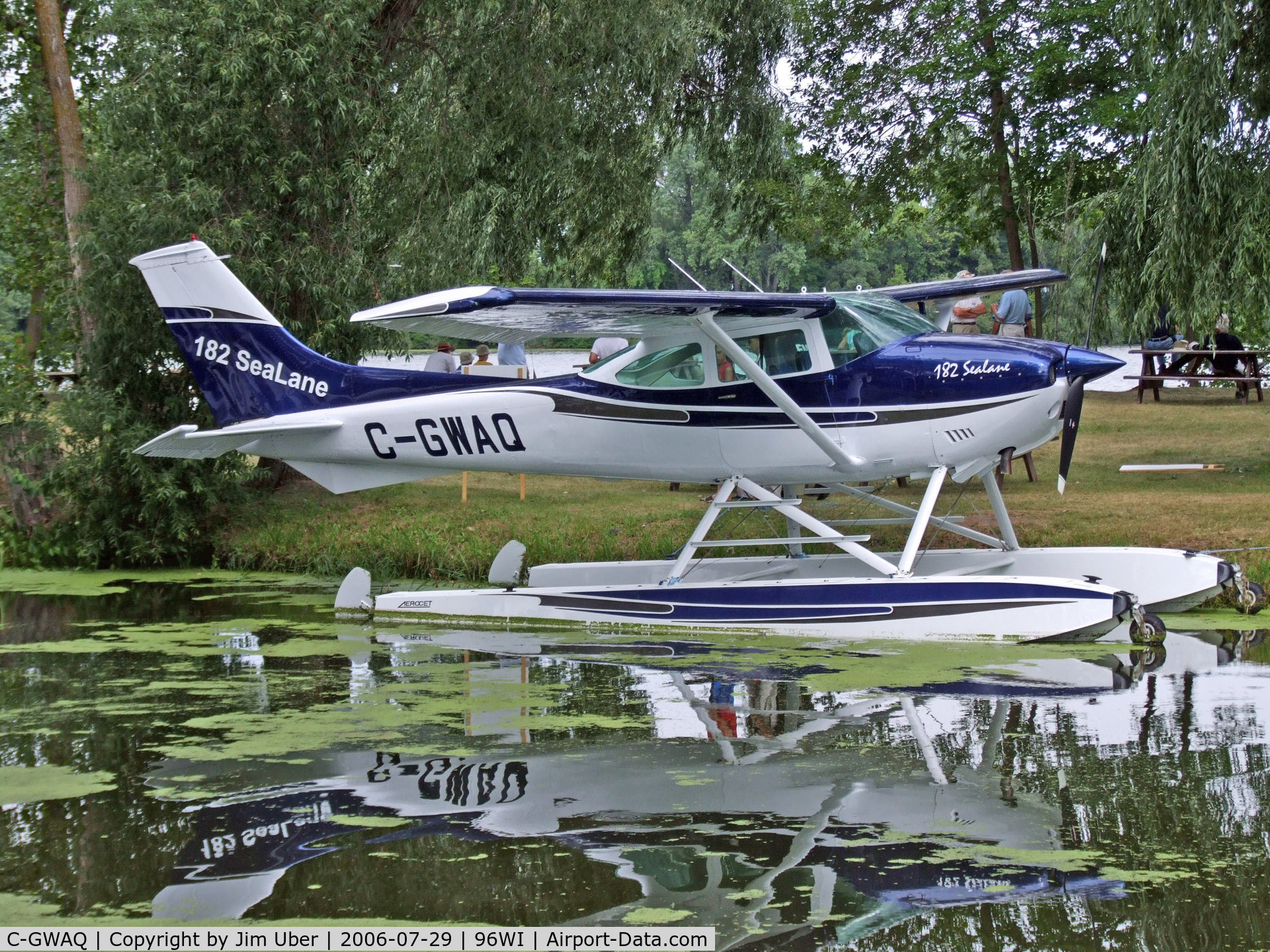 C-GWAQ, 1973 Cessna 182P Skylane C/N 18261984, C-182 on floats at the seaplane base