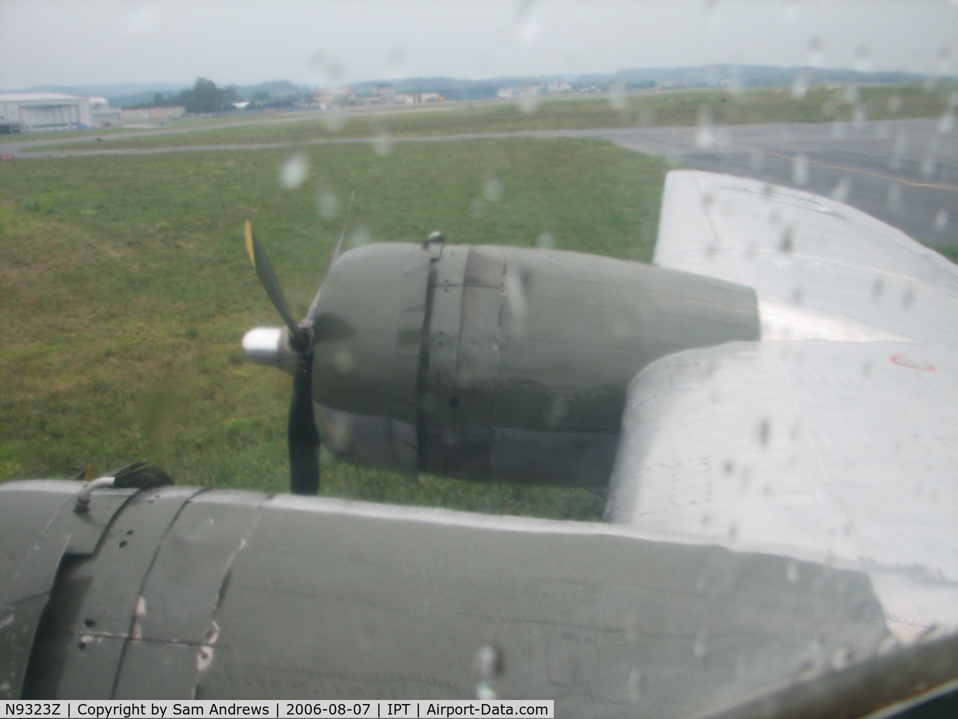 N9323Z, 1944 Boeing B-17G-85-DL Flying Fortress C/N 32155, Pilot's view of the left wing.