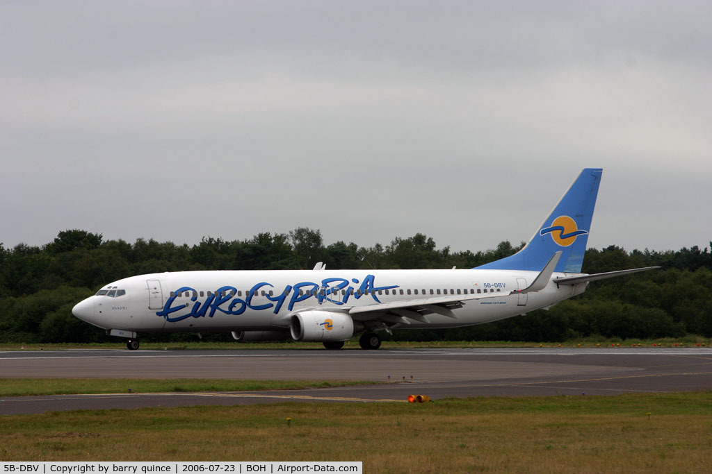 5B-DBV, 2003 Boeing 737-8Q8 C/N 30654, 737 EUROCYPIA