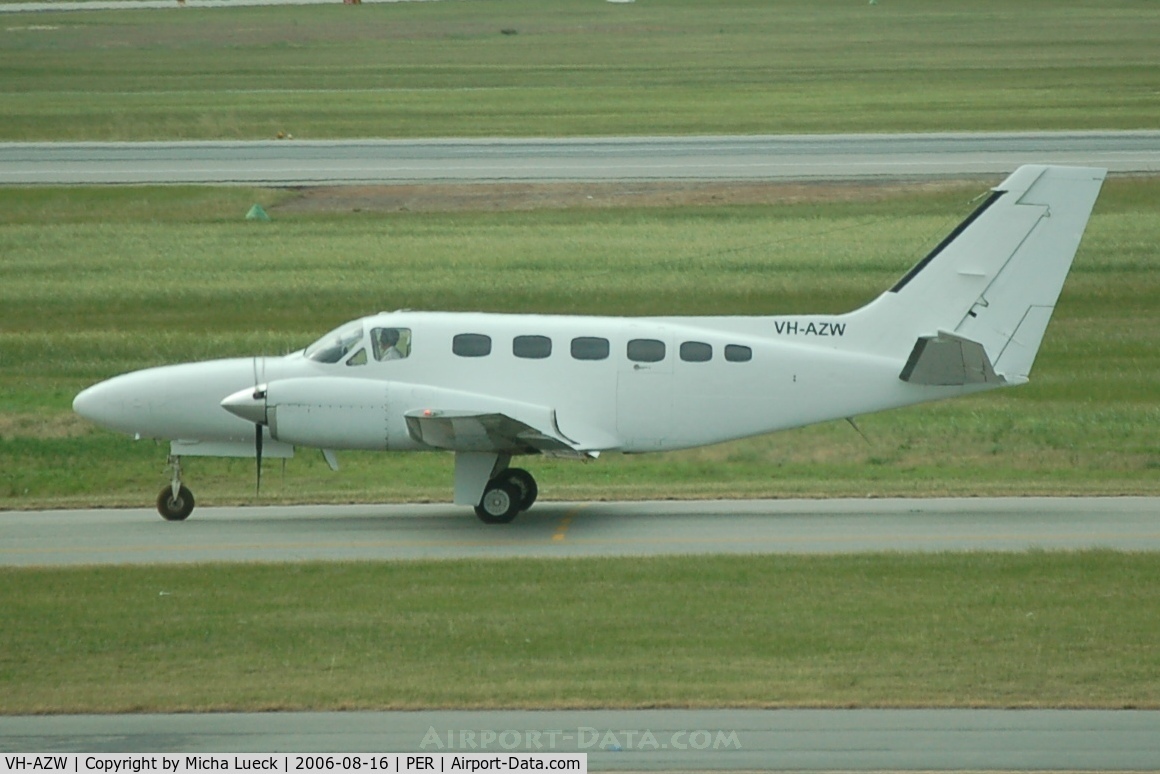 VH-AZW, Cessna 441 Conquest II C/N 441-0026, Just arrived at Perth