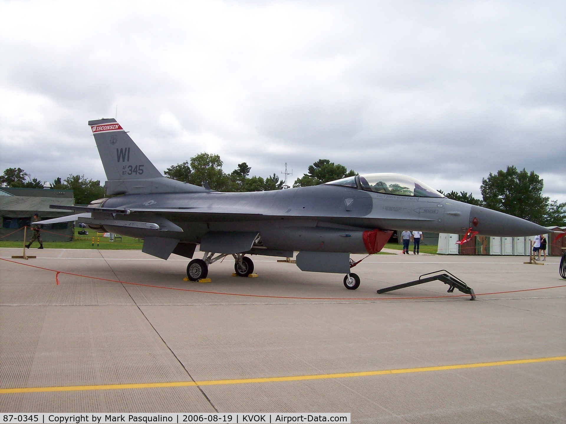 87-0345, General Dynamics F-16C Fighting Falcon C/N 5C-606, F-16  AF 87-345
