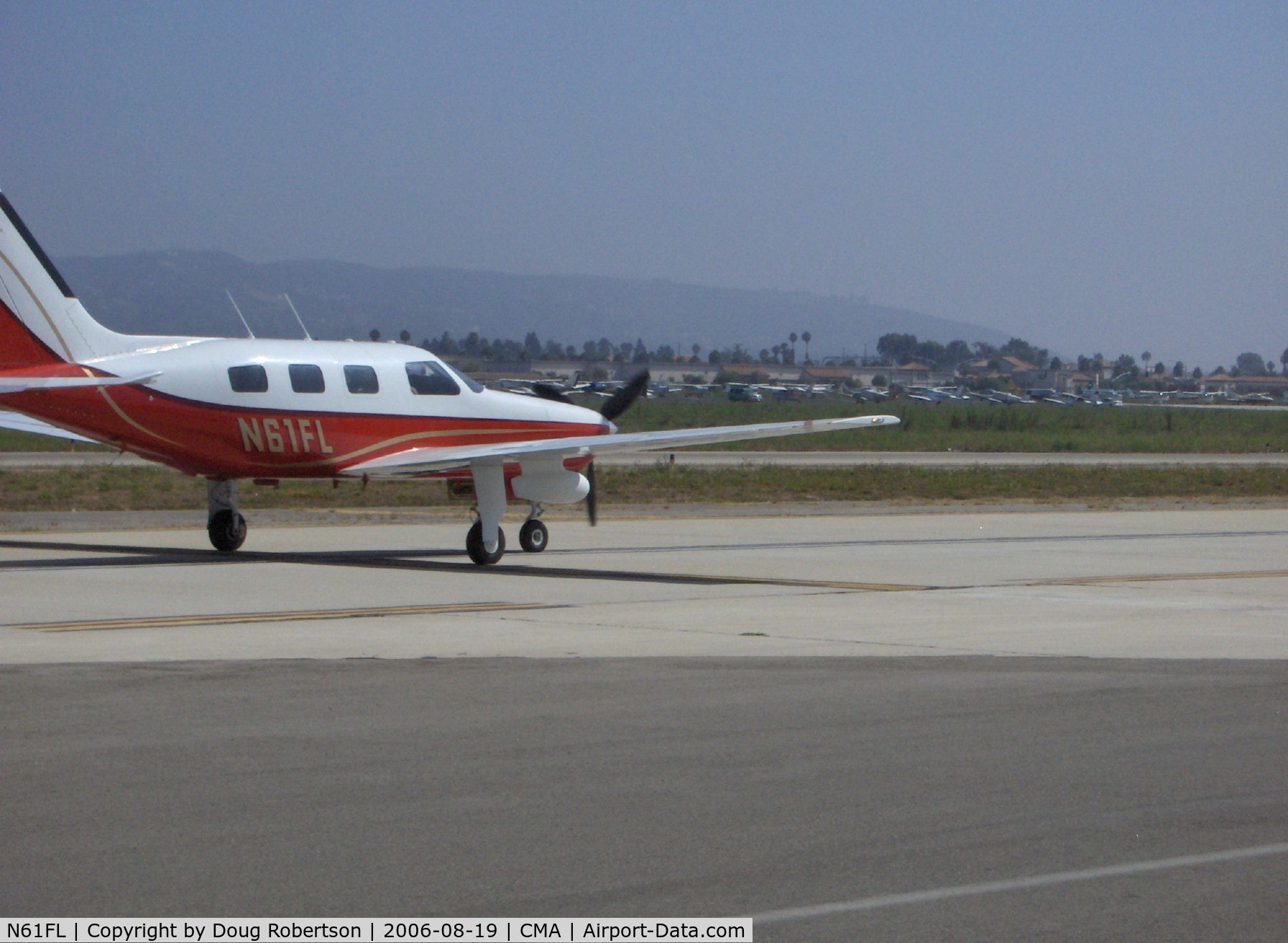 N61FL, 1989 Piper PA-46-350P Malibu Mirage C/N 4622037, 1989 Piper PA-46-350P MALIBU MIRAGE, Lycoming TIO-540-AE2A turbocharged & aftercooled 350 Hp, underwing RADAR, taxi