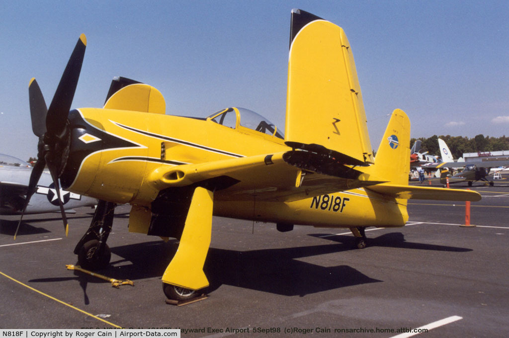 N818F, 1942 Grumman F8F-2 (G58) Bearcat C/N D.1053, only found picture of that nice plane